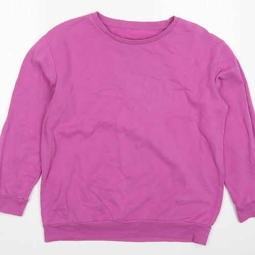 George Womens Pink  Cotton Pullover Sweatshirt Size 14  Pullover