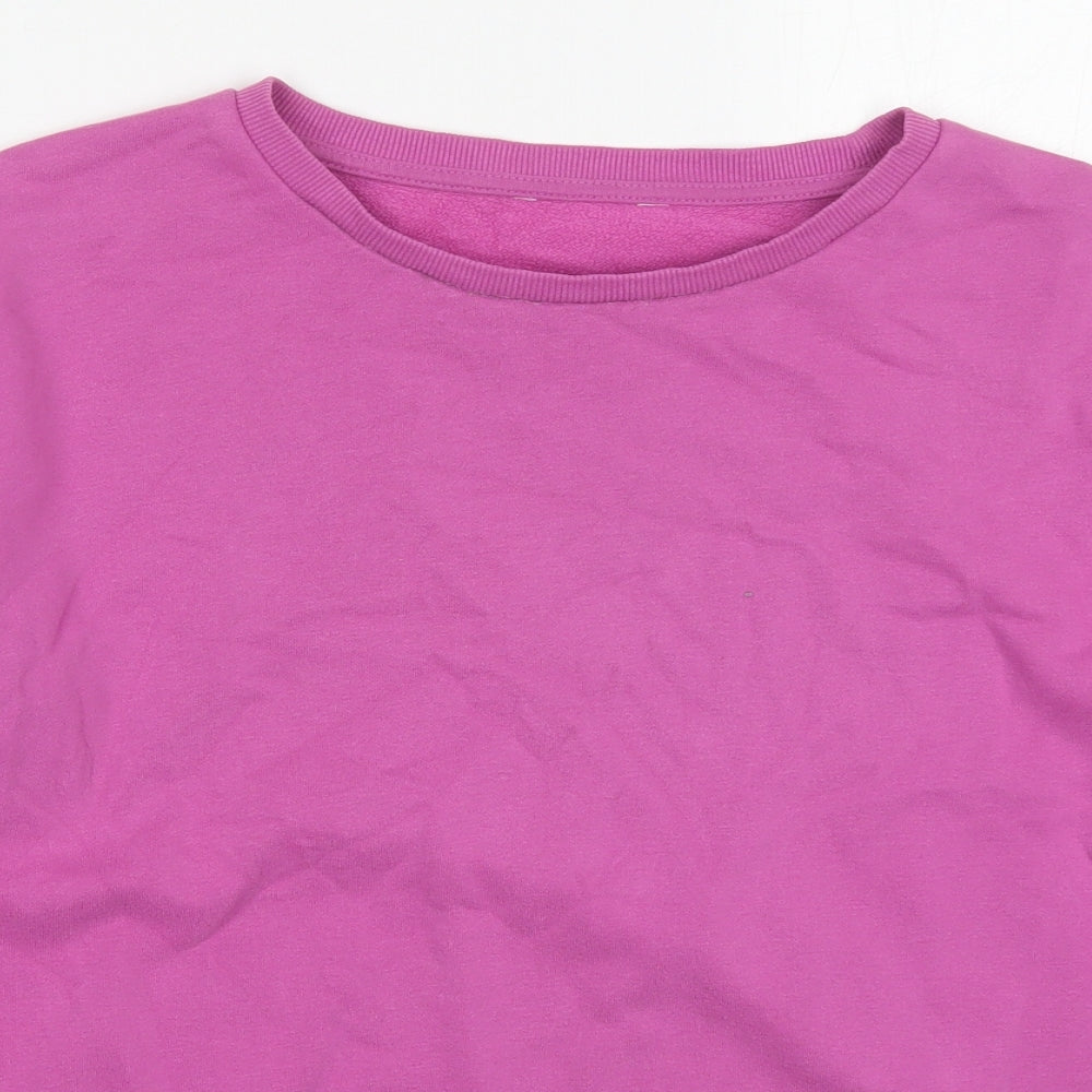 George Womens Pink  Cotton Pullover Sweatshirt Size 14  Pullover