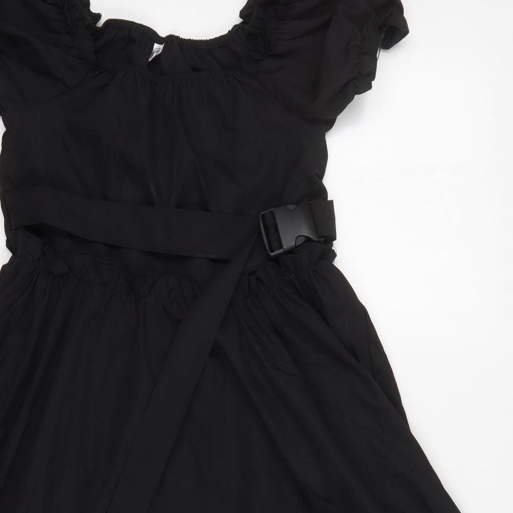 X Studio Womens Black  Polyester A-Line  Size S  Round Neck Pullover