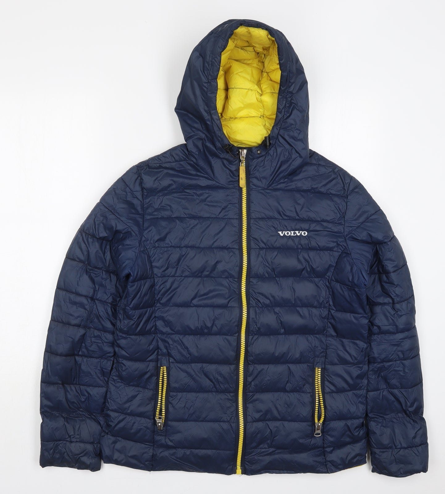 Result Mens Blue   Quilted Coat Size M  Zip - Volvo