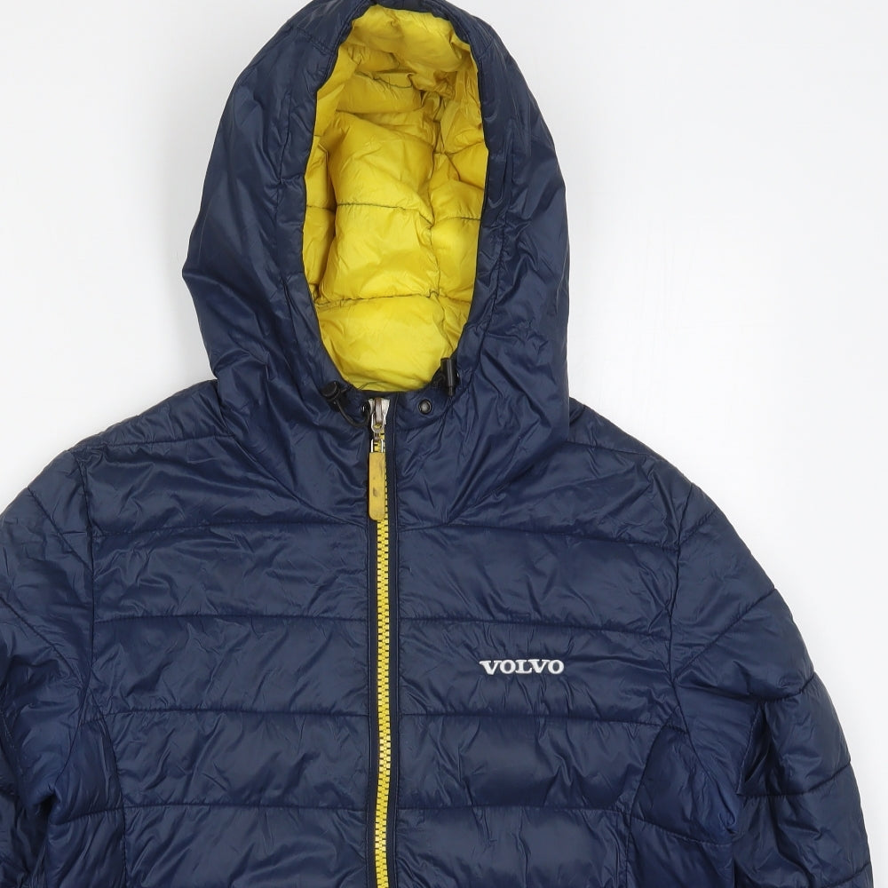 Result Mens Blue   Quilted Coat Size M  Zip - Volvo