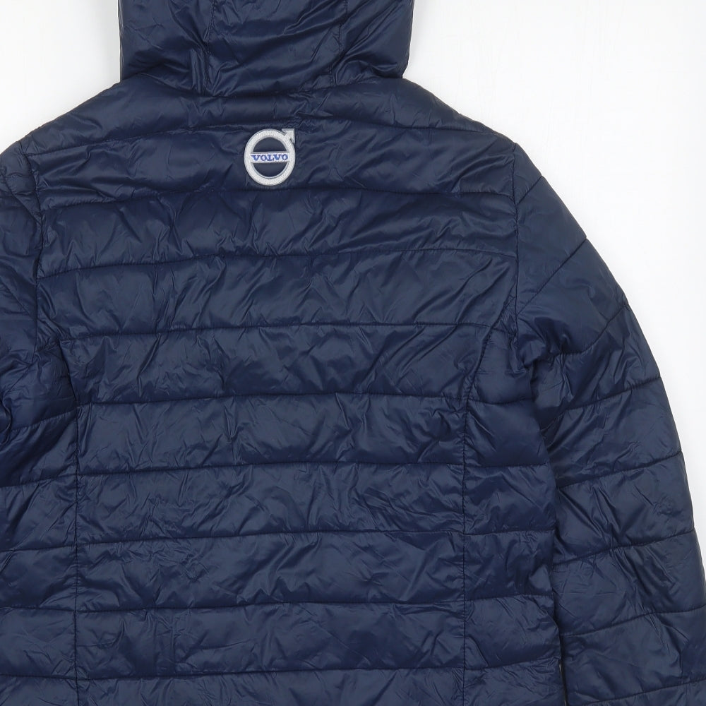 Result Mens Blue   Quilted Coat Size M  Zip - Volvo