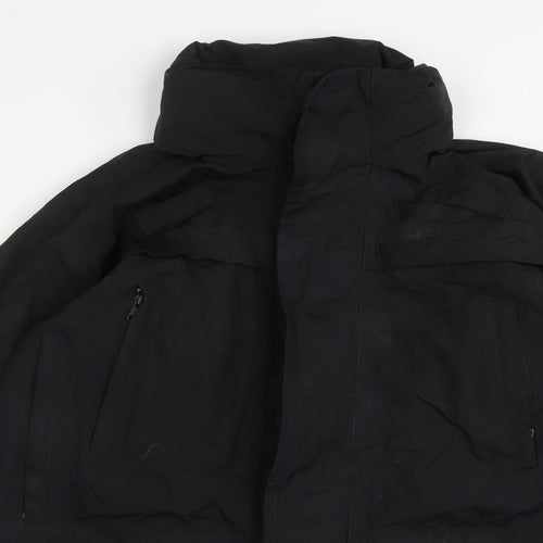 op gear Mens Black   Overcoat Coat Size L  Zip
