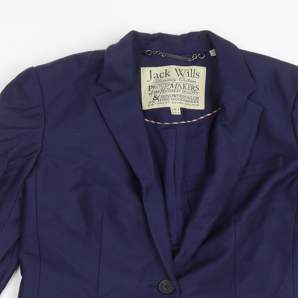 Jack Wills Womens Blue   Jacket Blazer Size 8  Button