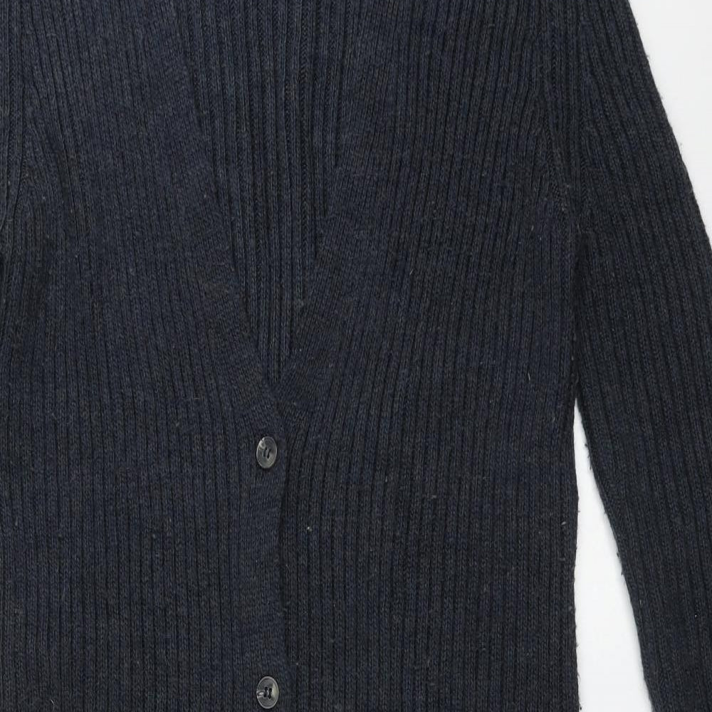 NEXT Womens Blue V-Neck  Acrylic Cardigan Jumper Size L