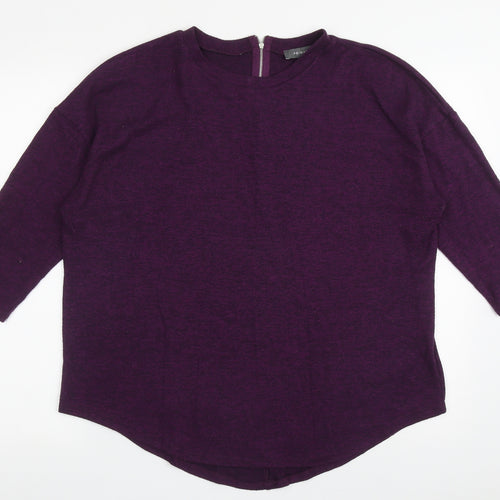 Primark Womens Purple Crew Neck  Polyester Pullover Jumper Size 12