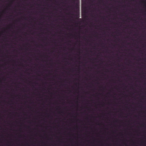Primark Womens Purple Crew Neck  Polyester Pullover Jumper Size 12