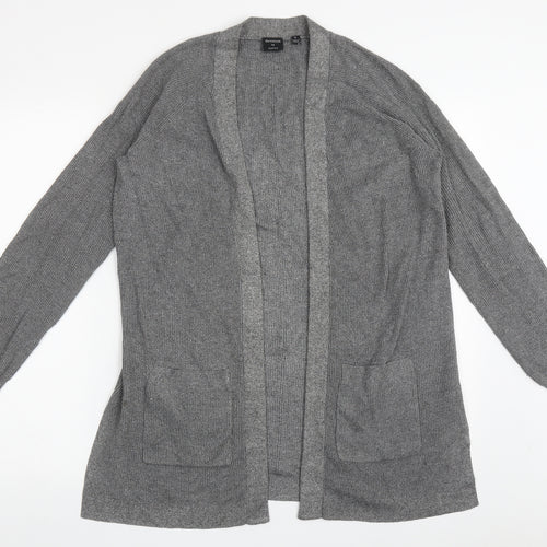 devotion by cyrus Womens Grey V-Neck  Polyester Cardigan Jumper Size S