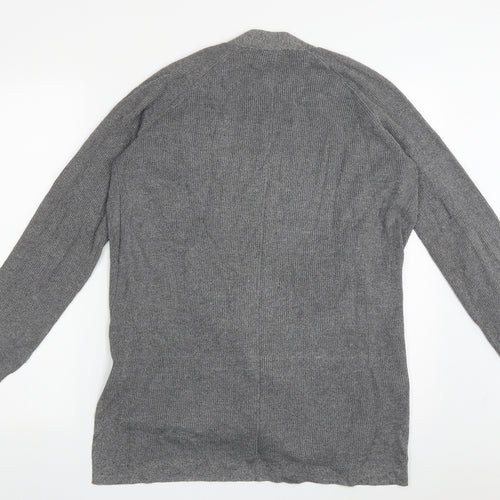 devotion by cyrus Womens Grey V-Neck  Polyester Cardigan Jumper Size S