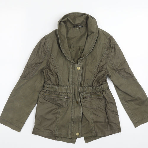 George Girls Green   Basic Jacket Jacket Size 7-8 Years  Zip