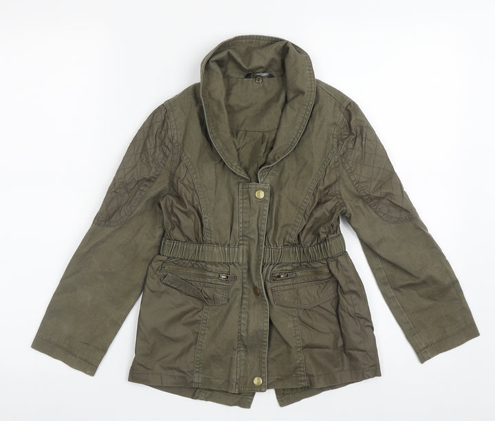 George Girls Green Basic Jacket Jacket Size 7-8 Years Zip