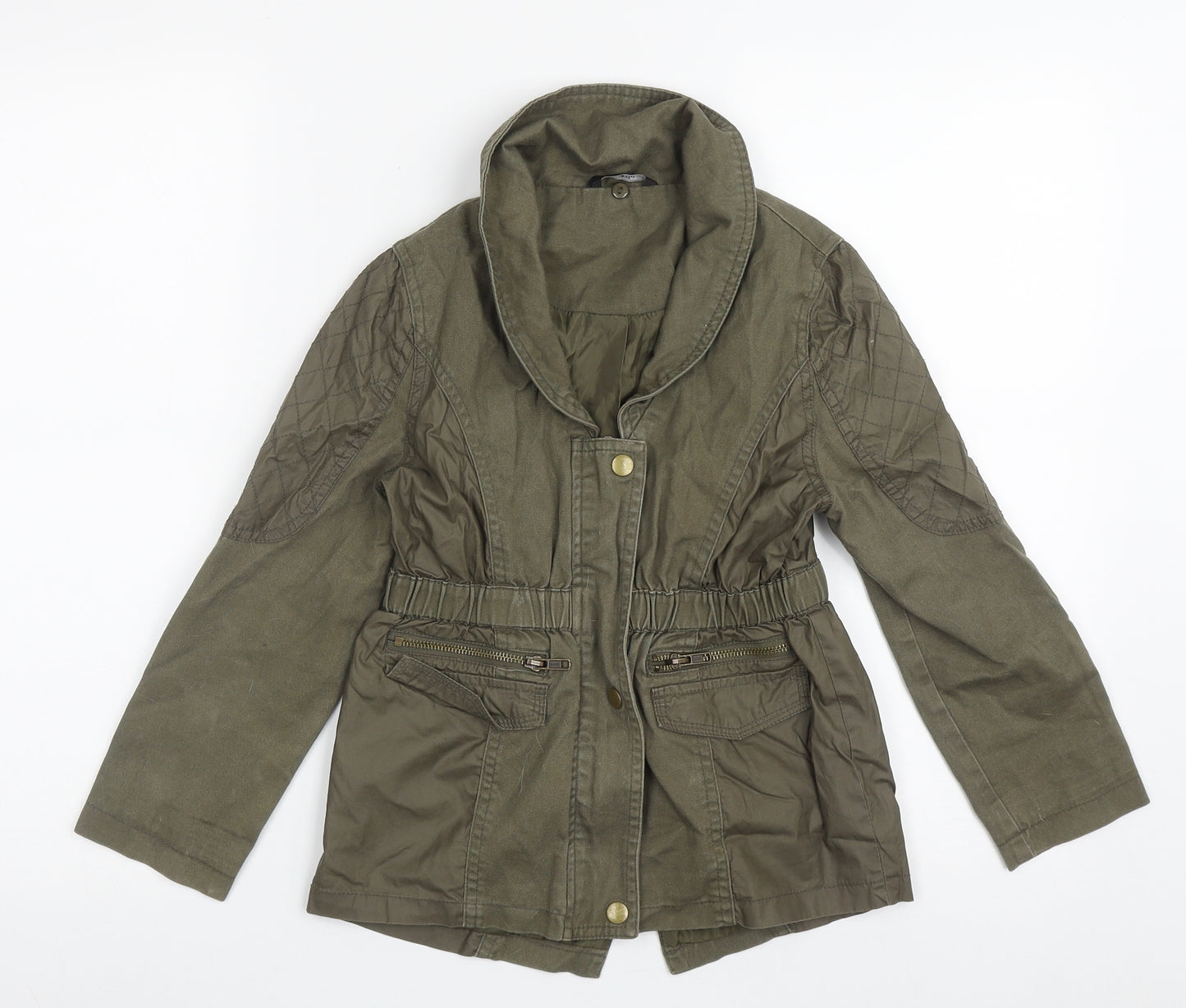 George Girls Green   Basic Jacket Jacket Size 7-8 Years  Zip