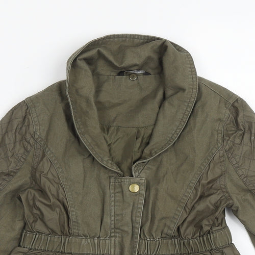 George Girls Green   Basic Jacket Jacket Size 7-8 Years  Zip