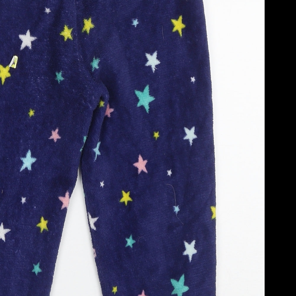 b&m Girls Blue  Polyester  Pyjama Pants Size 4-5 Years  Pullover - star pattern
