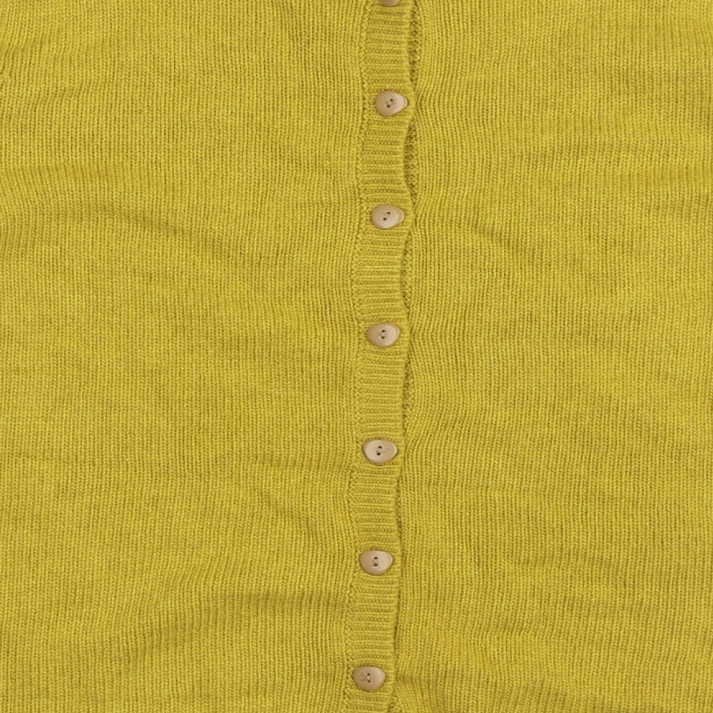Seasalt Womens Yellow Crew Neck  Viscose Pullover Jumper Size 16