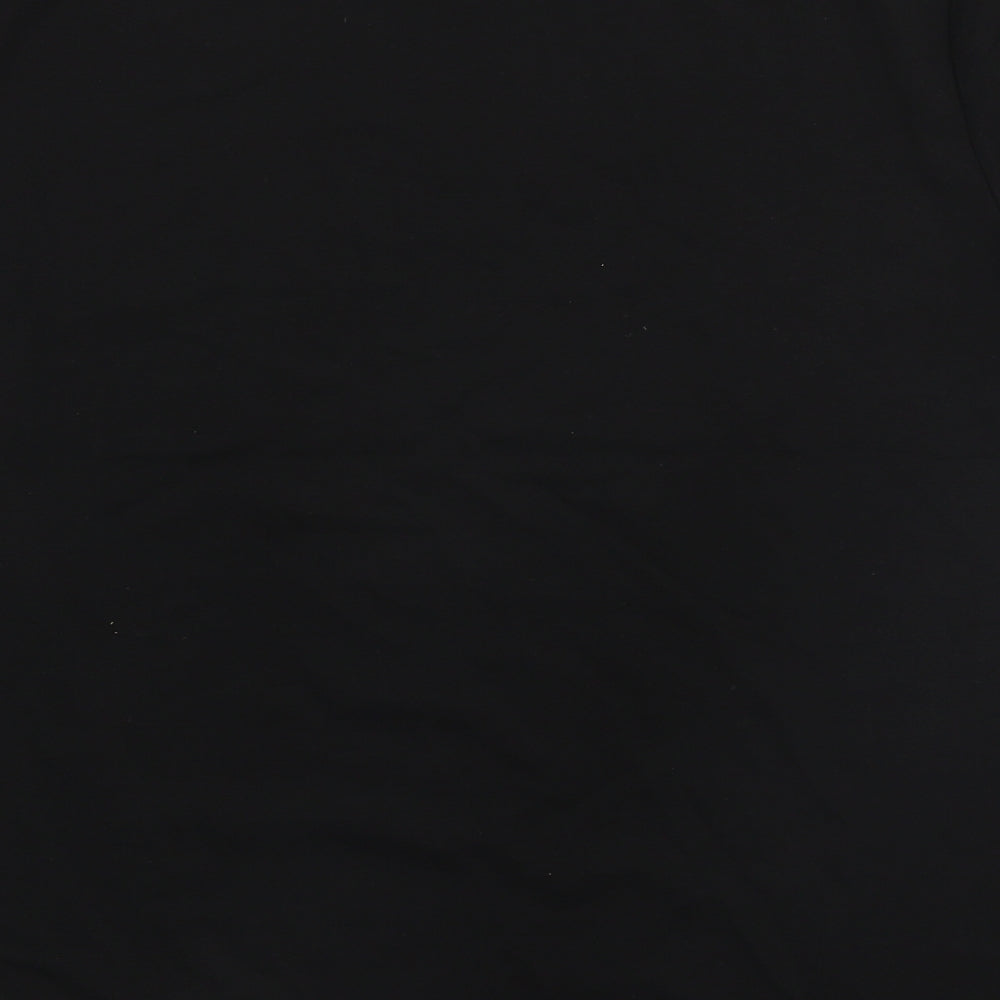 Paramount Womens Black  Viscose Basic T-Shirt Size XL Crew Neck