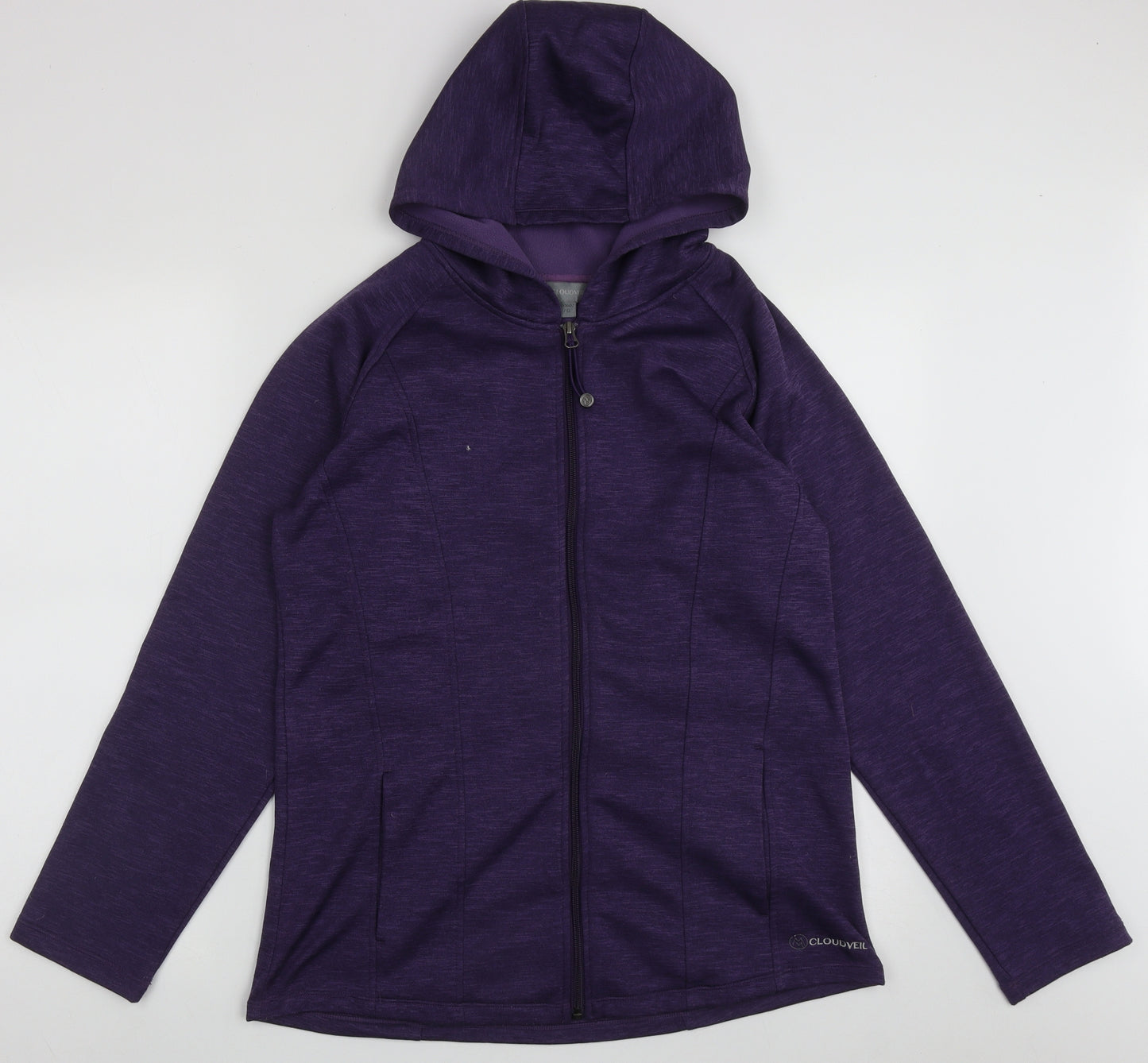 Cloudveil Womens Purple  Polyester Full Zip Hoodie Size L  Zip