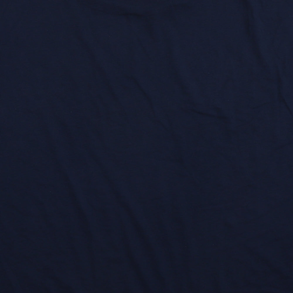 Papaya Womens Blue  Cotton Basic T-Shirt Size XL Crew Neck - Be Kind to Yourself
