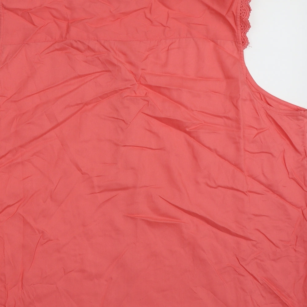 Only Womens Pink  Viscose Camisole Blouse Size 22 V-Neck
