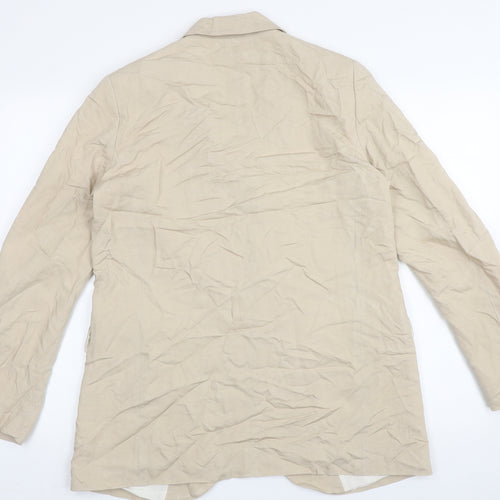 H&M Womens Beige   Jacket Blazer Size 12  Button