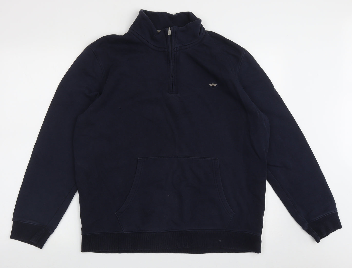 Easy Mens Blue  Cotton Pullover Sweatshirt Size XL