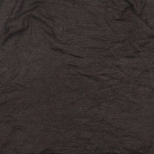 H&M Womens Brown V-Neck  Acrylic Pullover Jumper Size S