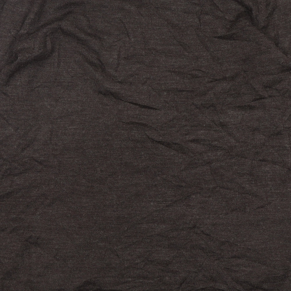 H&M Womens Brown V-Neck  Acrylic Pullover Jumper Size S