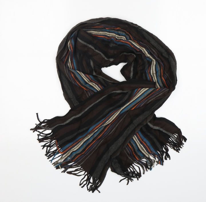 Preworn Unisex Multicoloured Striped Scarf Size Regular