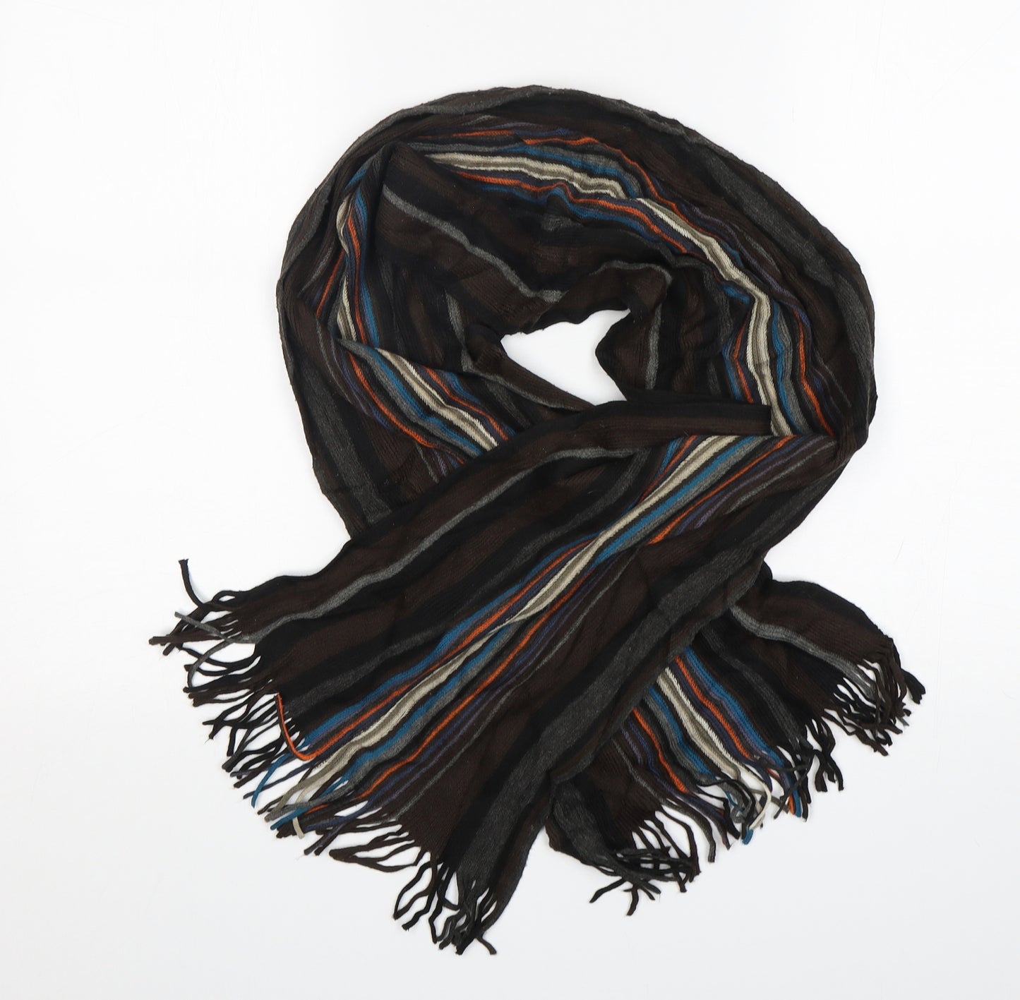 Preworn  Unisex Multicoloured Striped  Scarf  Size Regular
