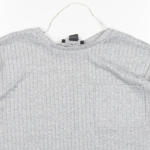 Primark Womens Grey Round Neck  Polyester Pullover Jumper Size XS