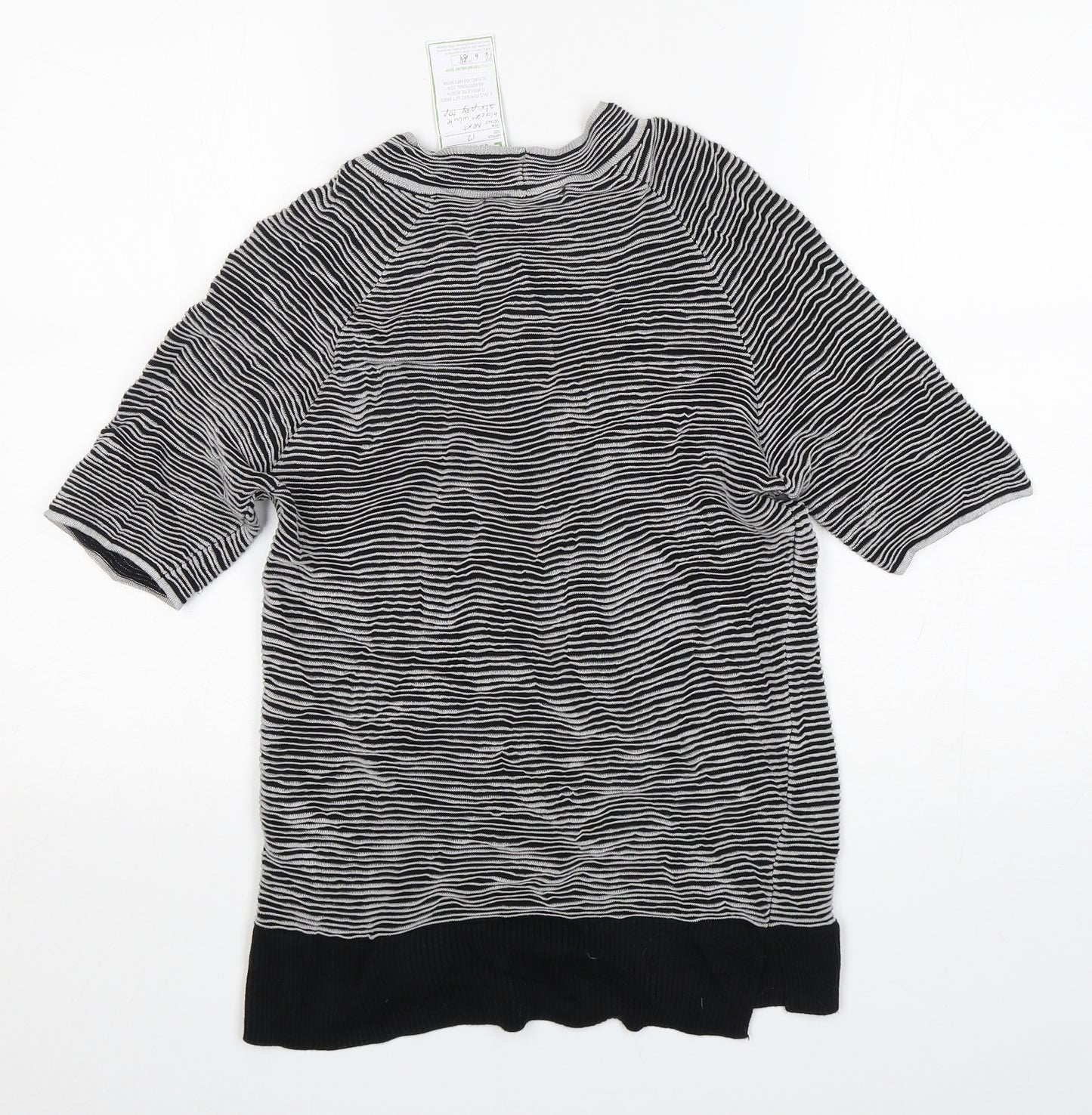 NEXT Womens Multicoloured Round Neck Striped Viscose Pullover Jumper Size 12