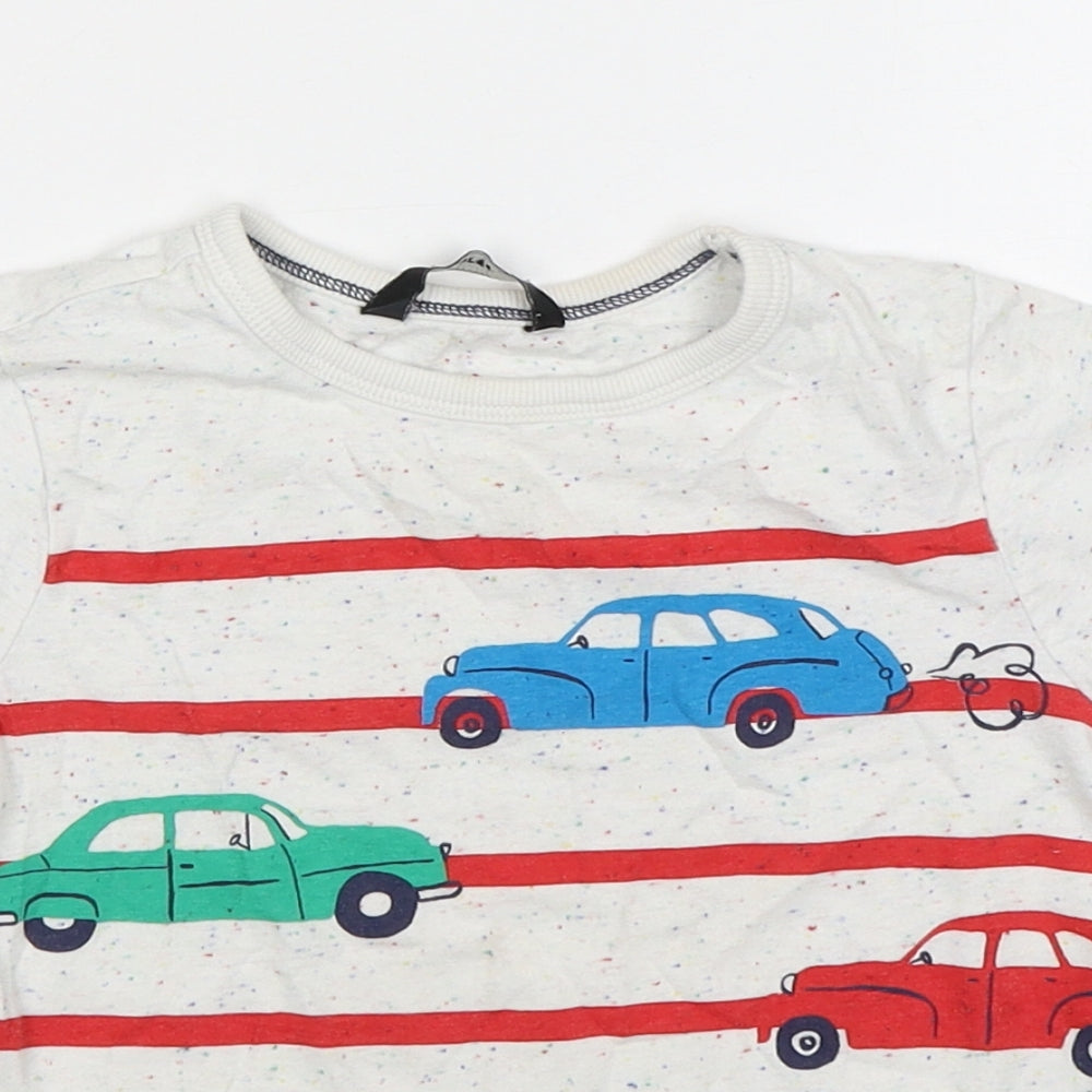 George Boys Multicoloured Striped Cotton Basic T-Shirt Size 3-4 Years Round Neck