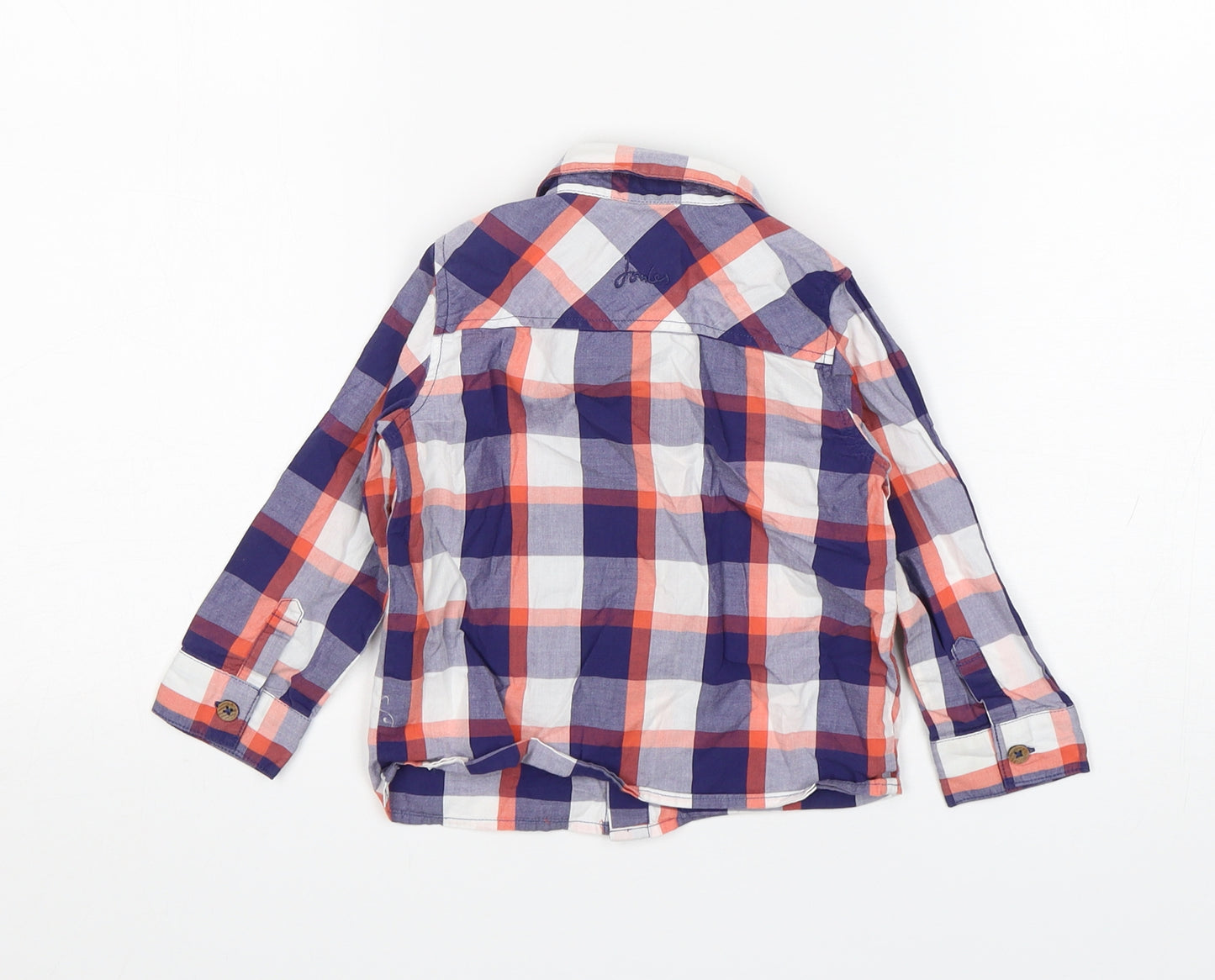 Joules Boys Multicoloured Check Cotton Basic Button-Up Size 18-24 Months Collared