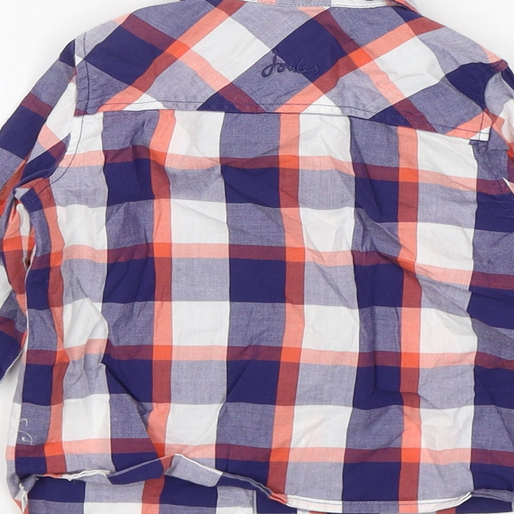 Joules Boys Multicoloured Check Cotton Basic Button-Up Size 18-24 Months Collared