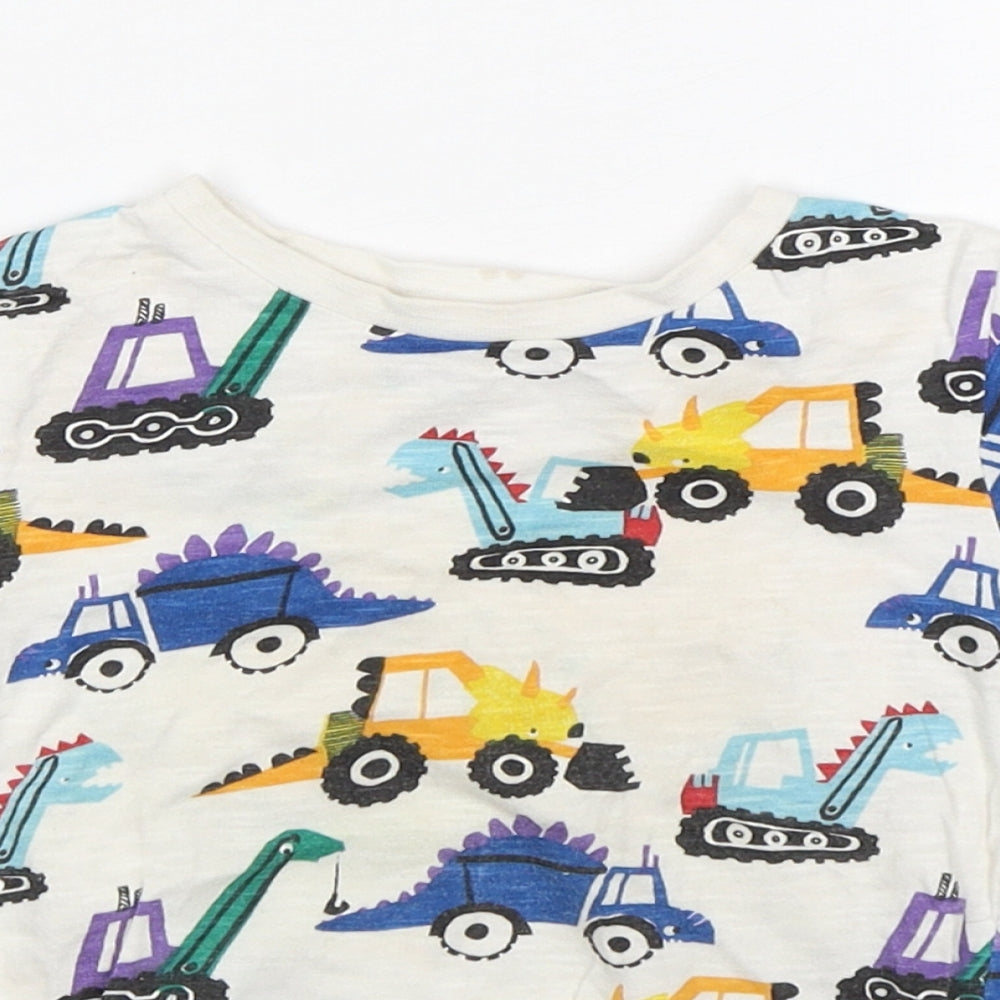 NEXT Boys Multicoloured  Cotton Basic T-Shirt Size 12-18 Months Round Neck