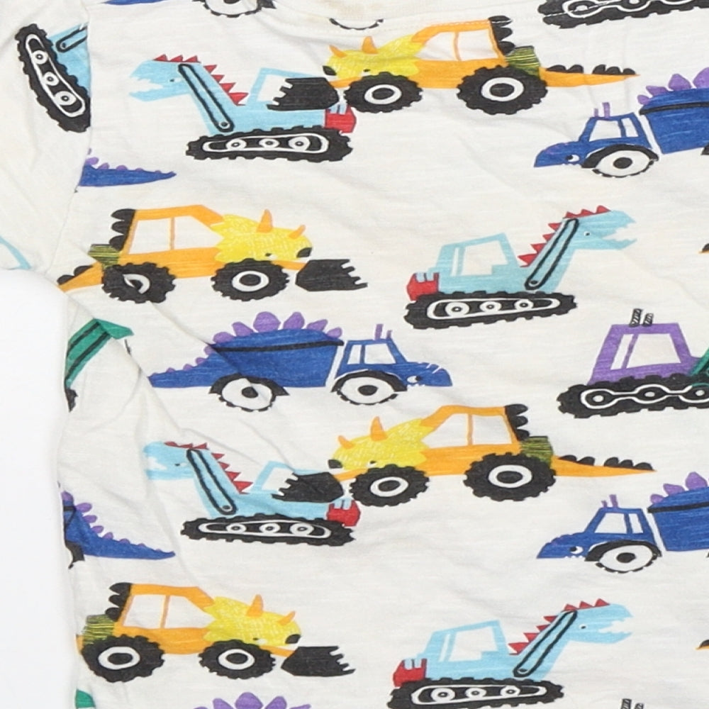 NEXT Boys Multicoloured  Cotton Basic T-Shirt Size 12-18 Months Round Neck