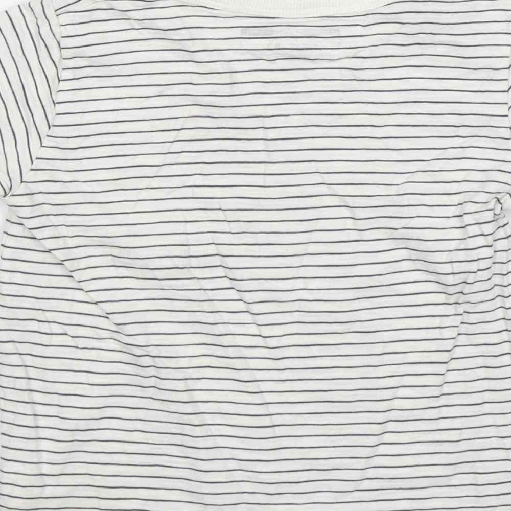 NEXT Boys Multicoloured Striped Cotton Basic T-Shirt Size 2-3 Years Round Neck
