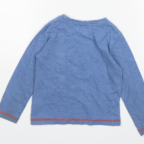 St Bernard Boys Blue  Cotton Basic T-Shirt Size 12-18 Months Round Neck