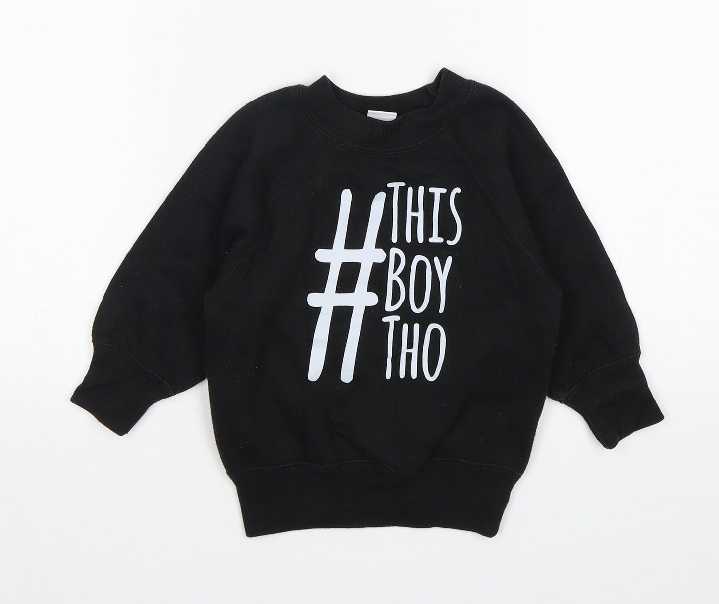 Lottie & Lysh Boys Black  Polyester Pullover Jumper Size 18-24 Months