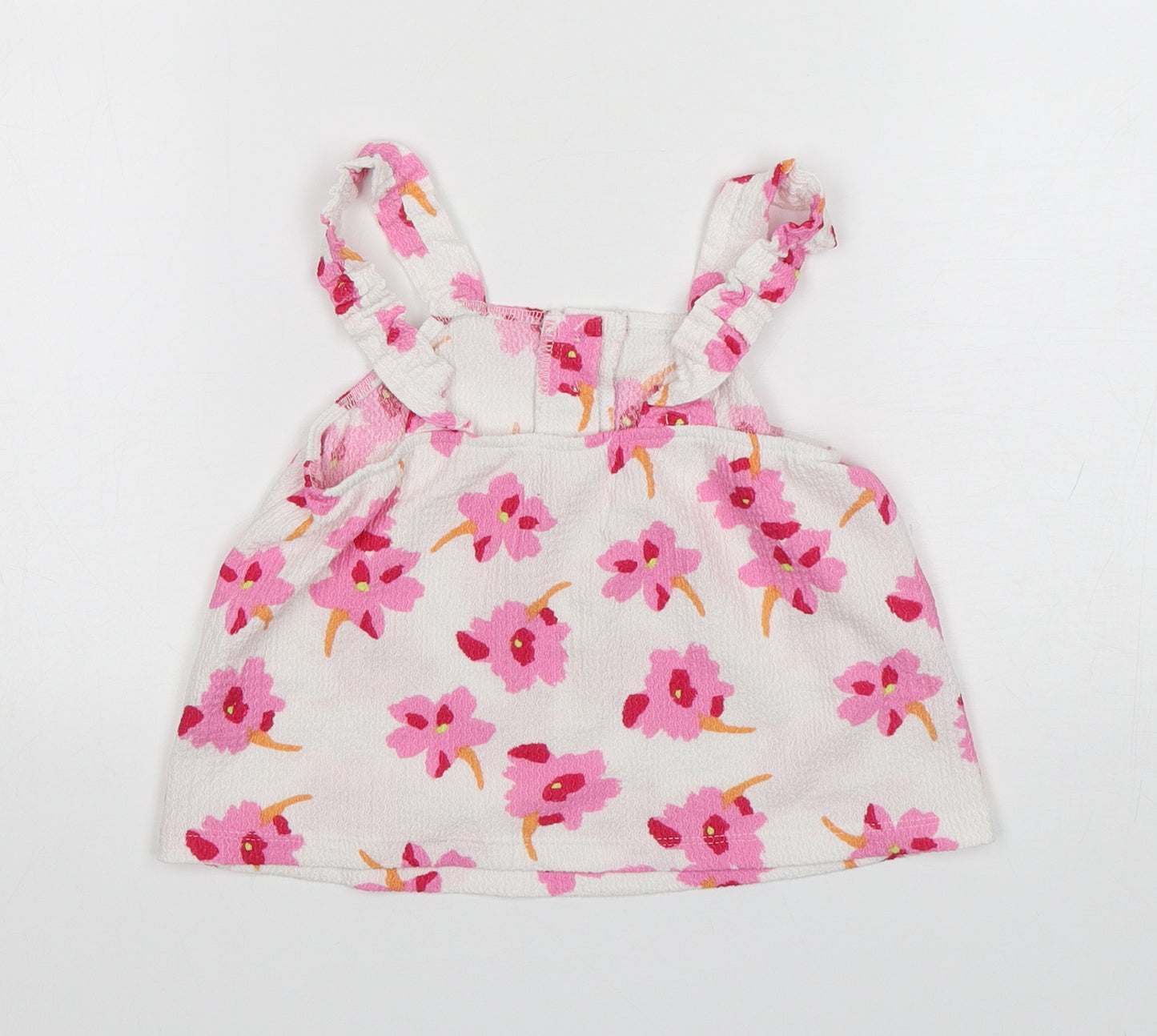 Matalan Girls Multicoloured Floral Polyester Camisole Tank Size 3-4 Years Square Neck