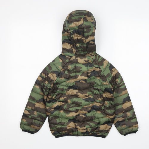 M&S Boys Multicoloured Camouflage  Puffer Jacket Jacket Size 4-5 Years