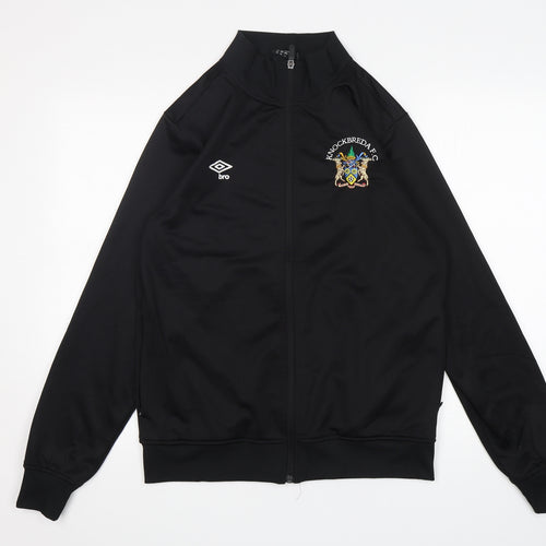 Umbro Mens Black  Polyester Full Zip Sweatshirt Size M   - Knockbreda FC