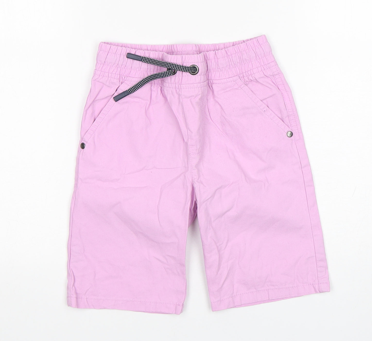 F&F Girls Pink  Cotton Chino Shorts Size 6-7 Years  Regular