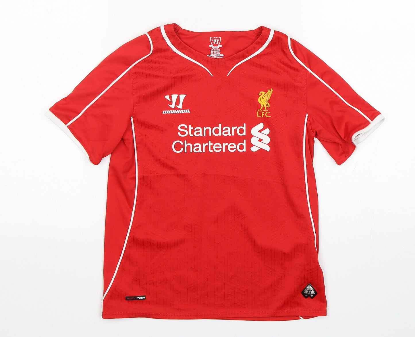 Warrior  Boys Red  Polyester Basic T-Shirt Size 6-7 Years Round Neck  - Liverpool FC