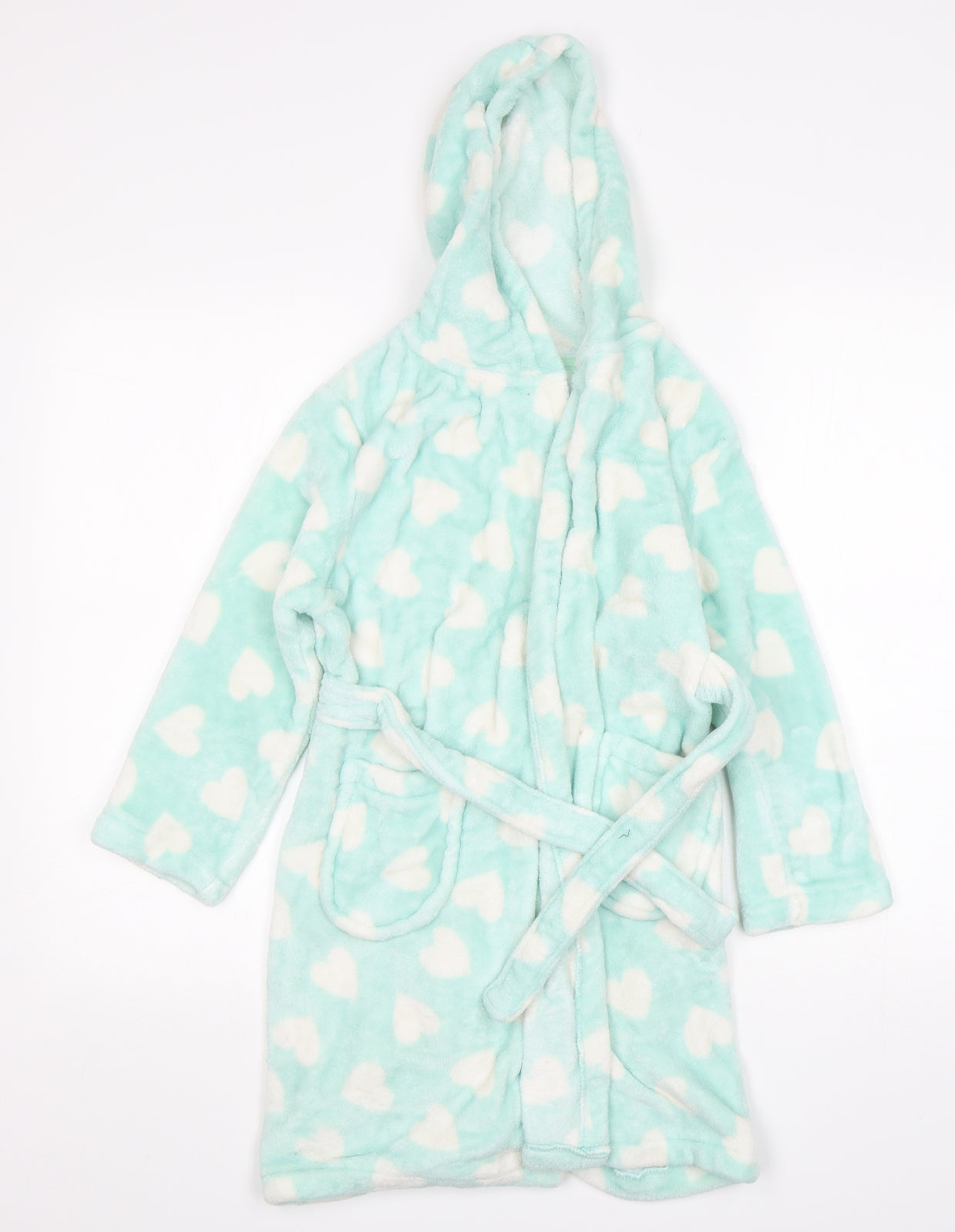F&F Girls Green Polka Dot Polyester  Gown Size 7-8 Years