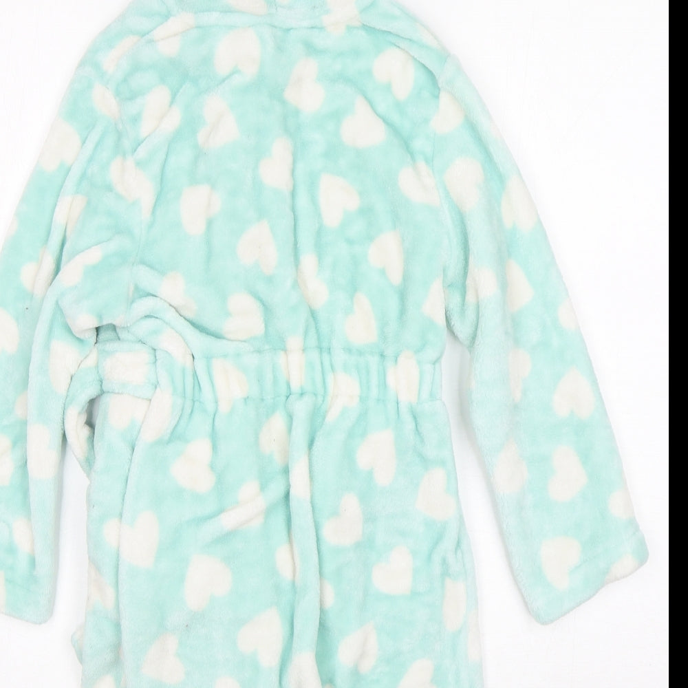 F&F Girls Green Polka Dot Polyester  Gown Size 7-8 Years