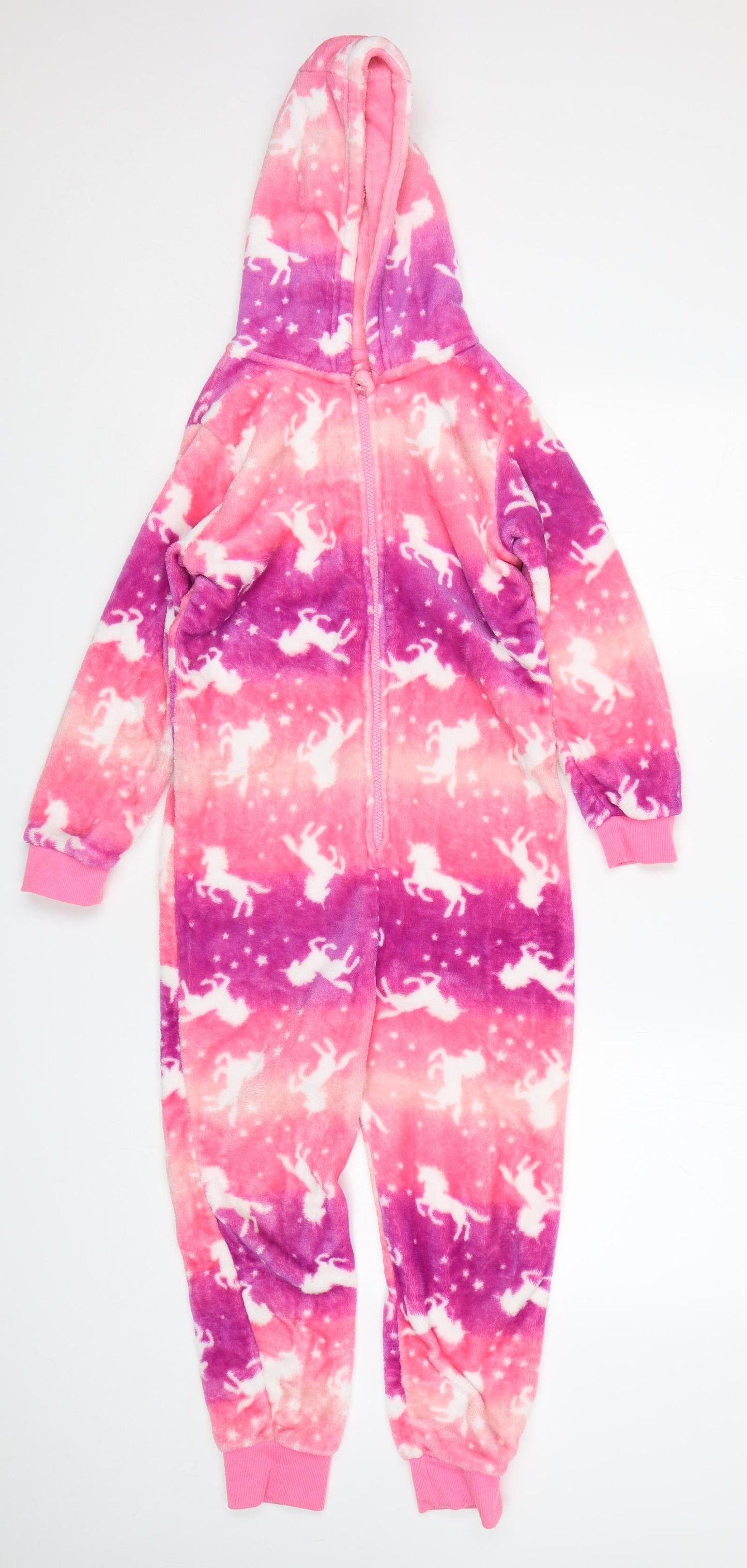 St Bernard Girls Multicoloured Striped Polyester  One Piece Size 9-10 Years   - Unicorn
