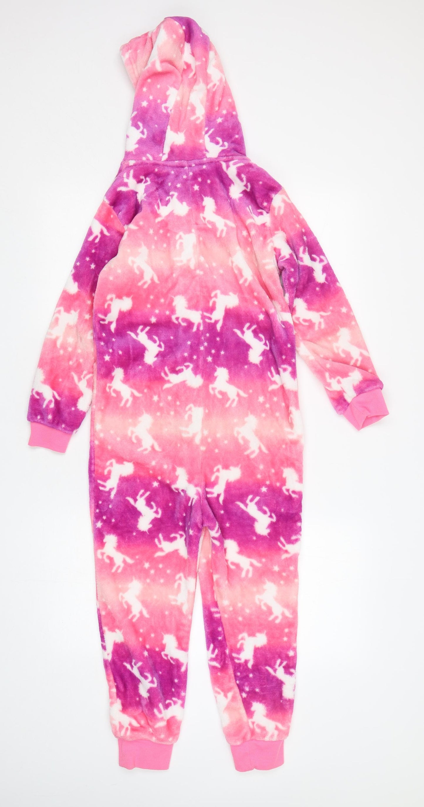 St Bernard Girls Multicoloured Striped Polyester  One Piece Size 9-10 Years   - Unicorn