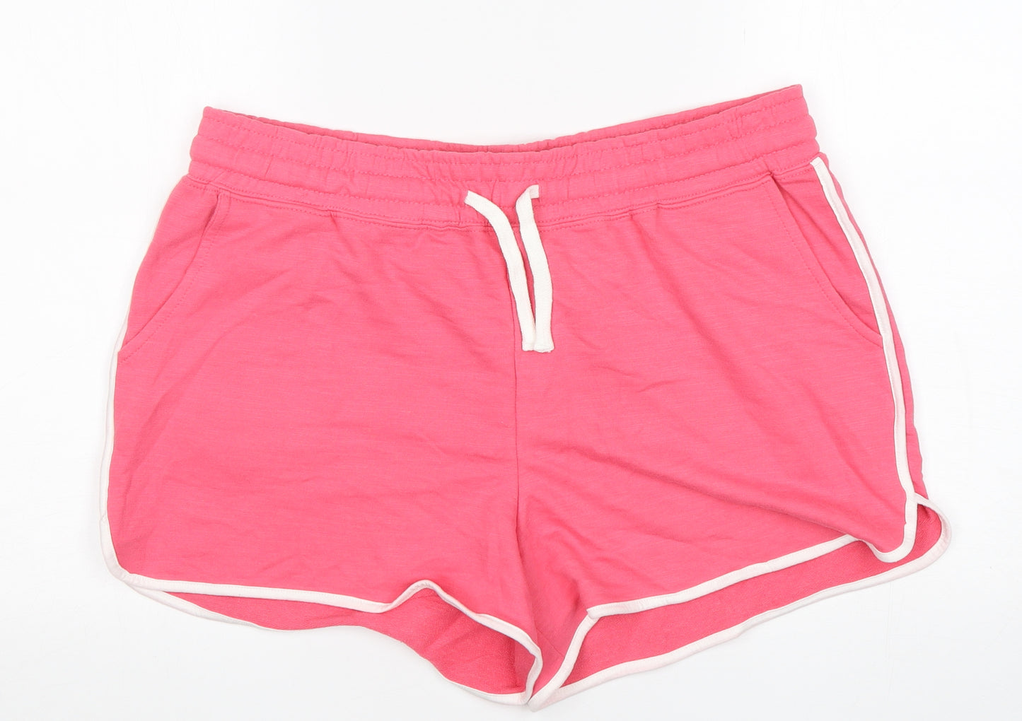 Dunnes Stores Womens Pink  Cotton Sweat Shorts Size L L4 in Regular