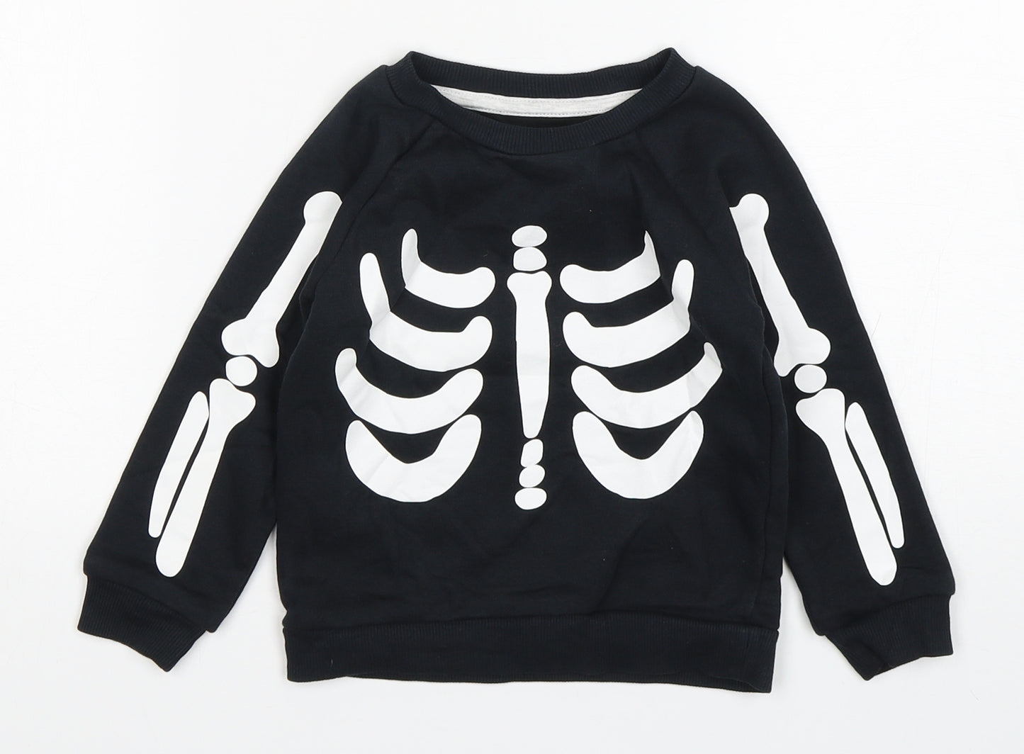 St Bernard Boys Black  Cotton Pullover Sweatshirt Size 2-3 Years